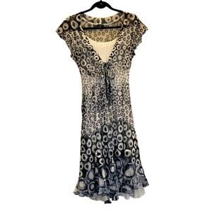 KOMAROV 2-pc Women's Crinkle Texture Fit & Flare Cap Sleeve Dress | Size M